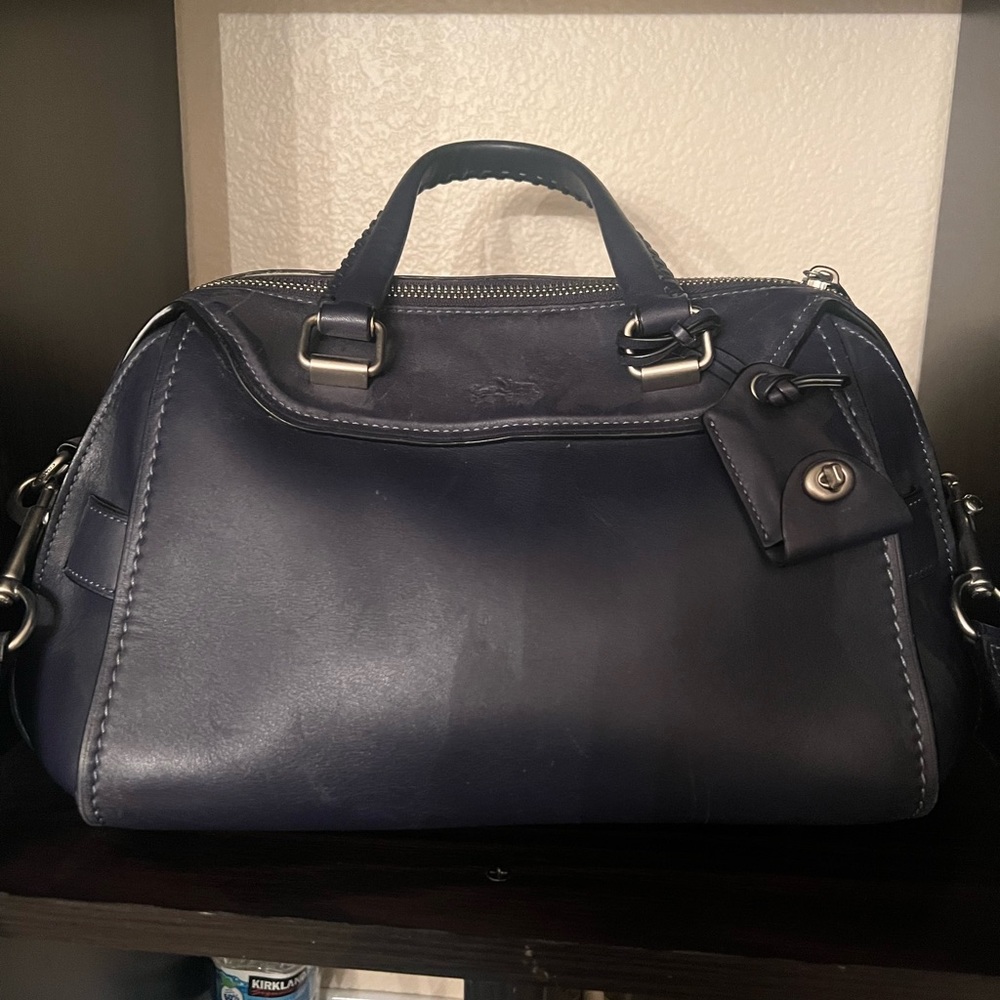 Beautiful Coach Navy Satchel